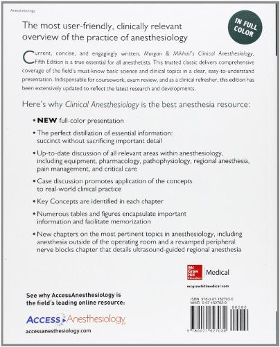 Morgan and Mikhail's Clinical Anesthesiology, 5th edition - Retail Maharaj