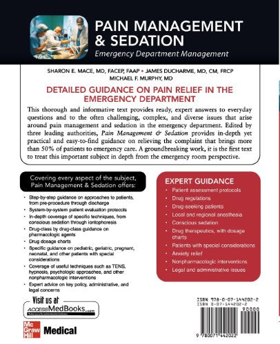 Pain Management and Sedation: Emergency Department Management (MEDICAL/DENISTRY) - Retail Maharaj