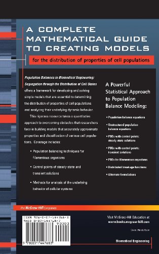 Population Balances in Biomedical Engineering: Segregation Through the Distribution of Cell States (MECHANICAL ENGINEERING) - Retail Maharaj