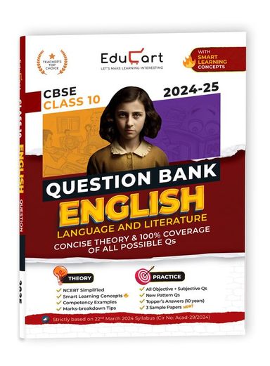 Educart English Language & Literature Question Bank Cbse Class 10 For 2024-25 Examination - Retail Maharaj