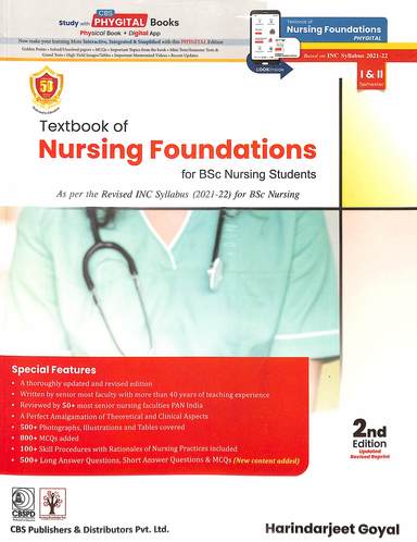 Textbook Of Nursing Foundations For Bsc Nursing Students New Inc Syllabus 2021-22 - Retail Maharaj