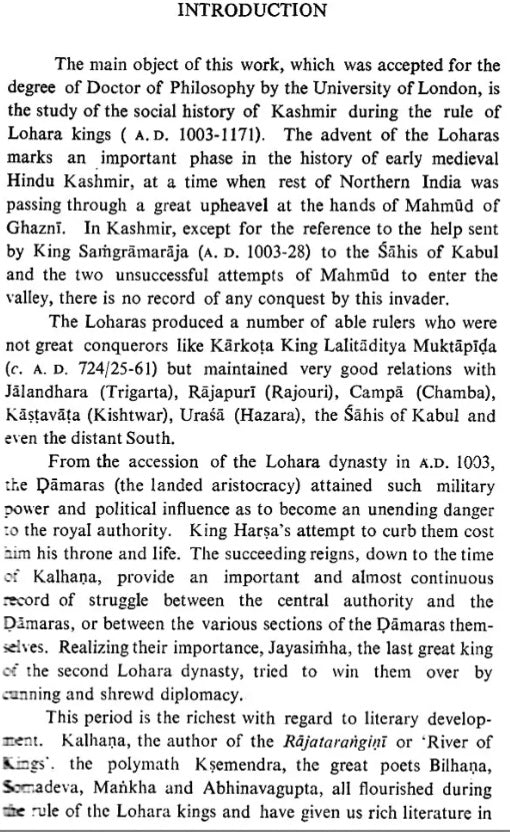 Early Medieval History of Kashmir : With Special Reference to The Loharas (An Old and Rare Book) - Retail Maharaj