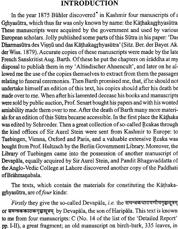 The Kathakagrhyasutra - Retail Maharaj