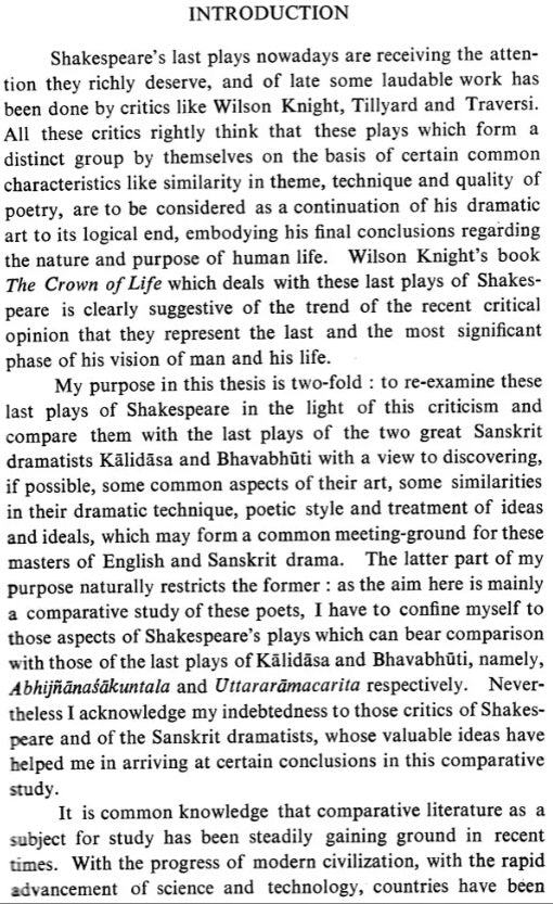 The Tragicomedies of Shakespeare, Kalidasa and Bhavabhuti (An old and Rare Book) - Retail Maharaj