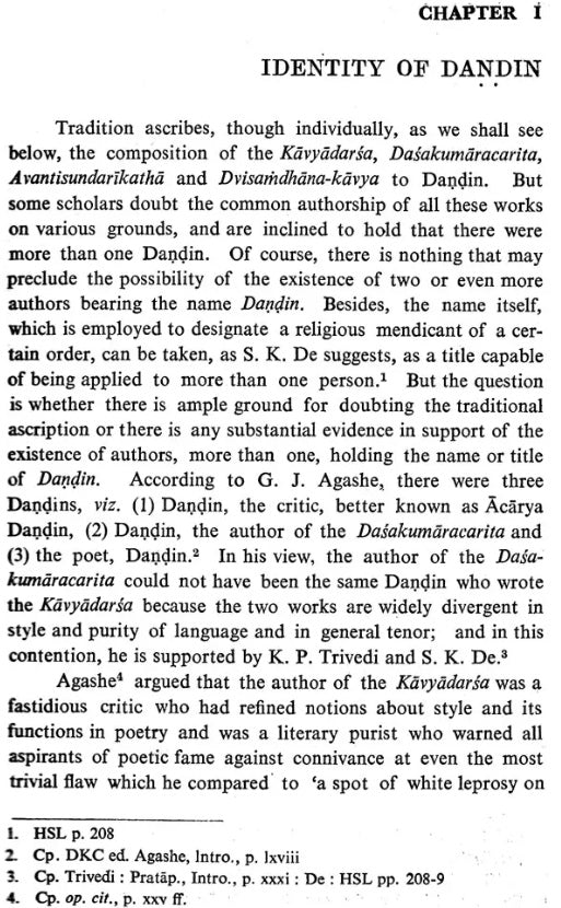 A Critical Study of Dandin and His Works (An Old and Rare Book) - Retail Maharaj