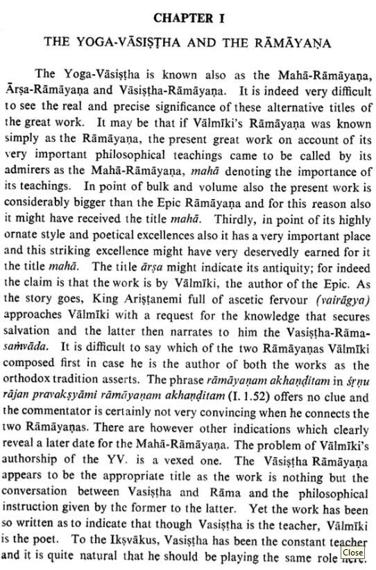 The Vasistha Ramayana : A Study (An Old and Rare Book) - Retail Maharaj