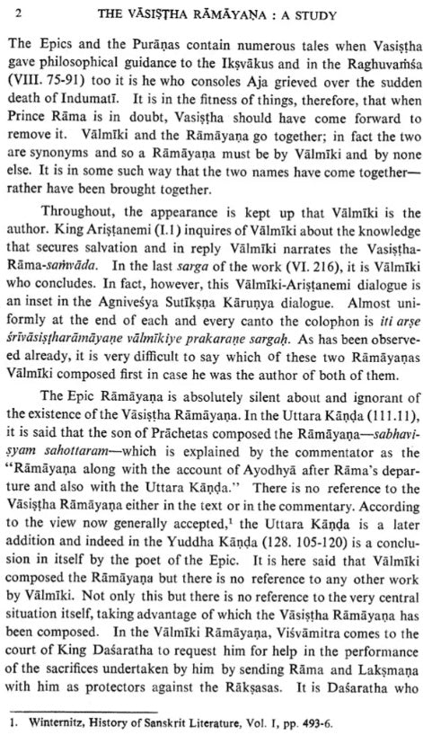 The Vasistha Ramayana : A Study (An Old and Rare Book) - Retail Maharaj