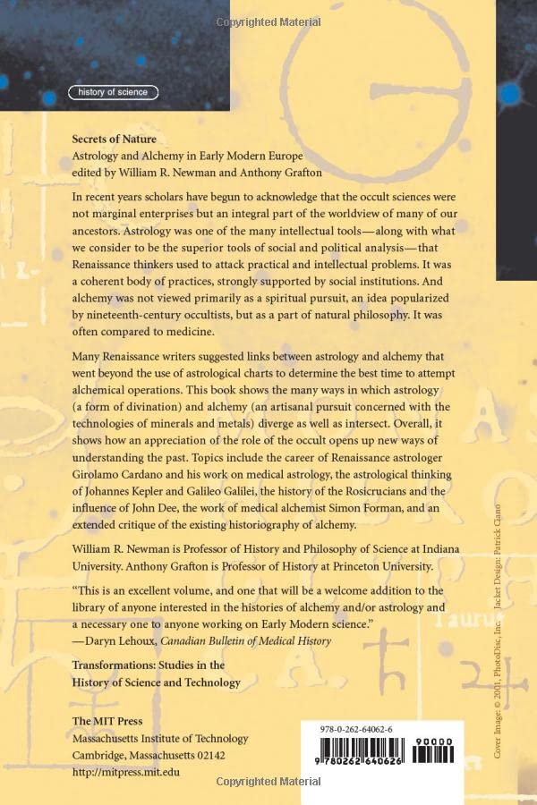 Secrets of Nature – Astrology and Alchemy in Early Modern Europe (Transformations: Studies in the History of Science and Technology) - Retail Maharaj