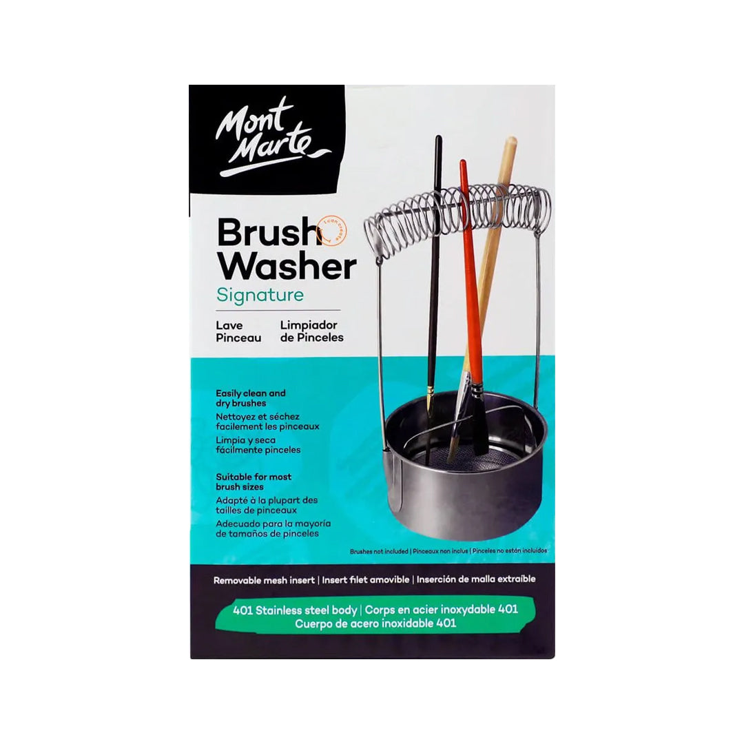 Mont Marte Signature Stainless Steel Brush Washer for Artist Paint Brushes