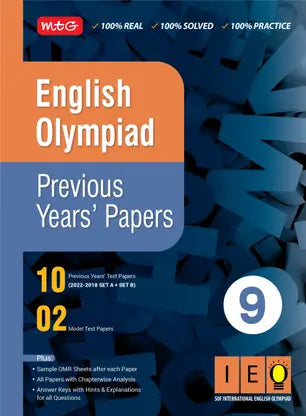 MTG English (IEO) Olympiad Previous Years Papers with Mock Test Papers Class 9 - Retail Maharaj