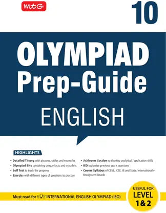 MTG Olympiad Prep-Guide English Class 10 - Retail Maharaj