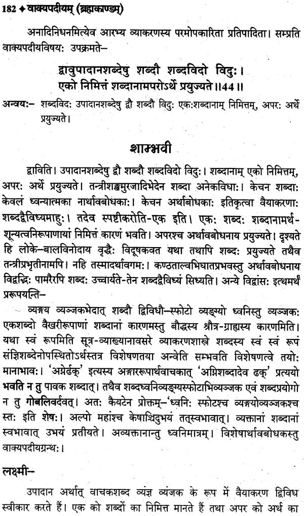 वाक्यपदीयम्: Vakyapadiyam - Retail Maharaj