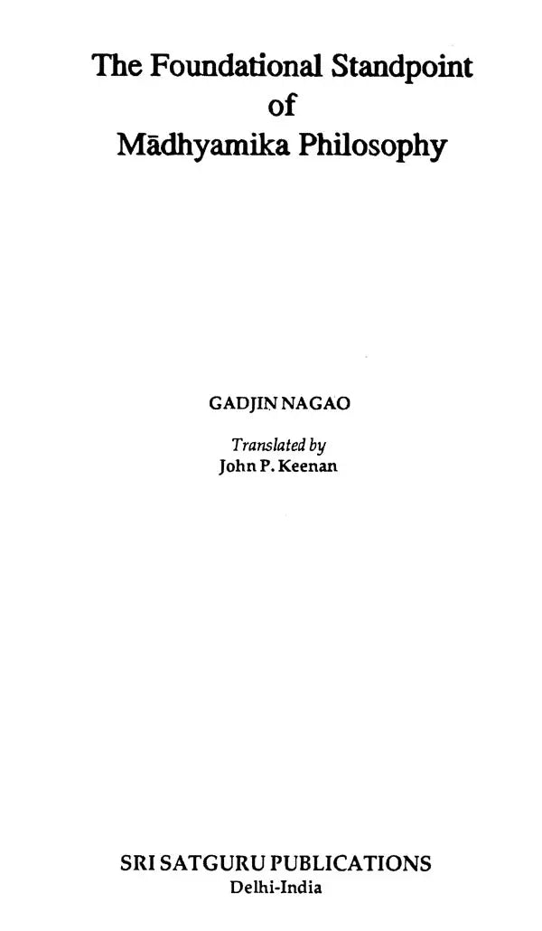 Foundational Standpoint of Madhyamika Philosophy, The (SUNY series in Buddhist Studies) - Retail Maharaj