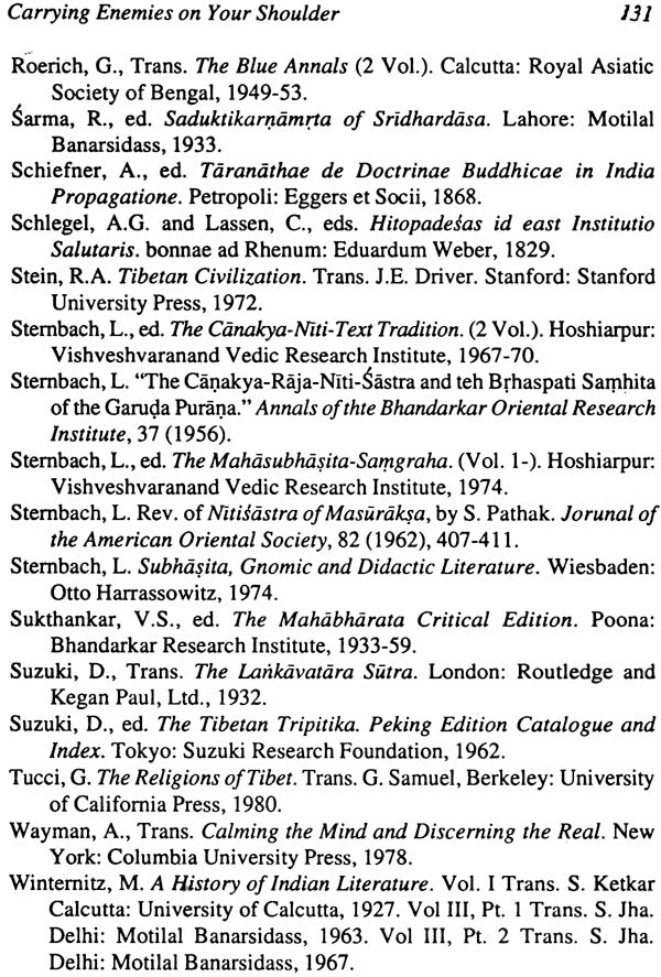 Carrying Enemies on your Shoulder; Indian Folk Wisdom in Tibet - Retail Maharaj