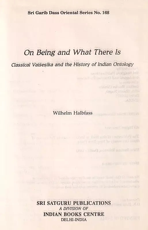 On Being and What there is–Classical Vaisesika and the History of Indian Ontology - Retail Maharaj