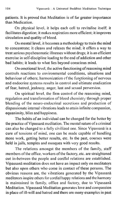 Vipassana; A Universal Buddhist Meditation Technique - Retail Maharaj