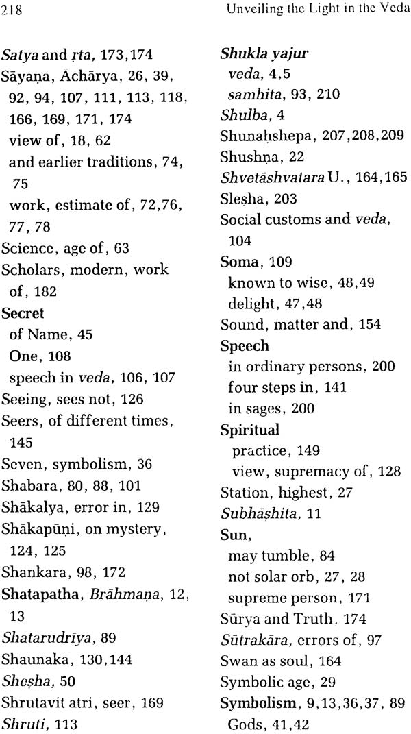 Unveiling the Light in the Vedas–T.V. Kapali Sastry/Complied from Siddhanjana and Other Essays on the Veda - Retail Maharaj
