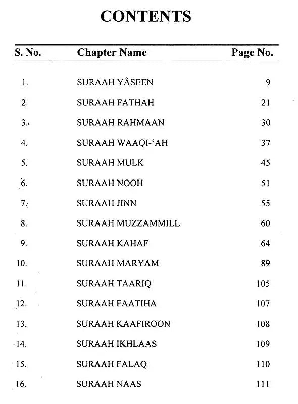 Panjsurah Shareef (A Collection of Sixteen Surahs from The Holy Qur’an) - Retail Maharaj