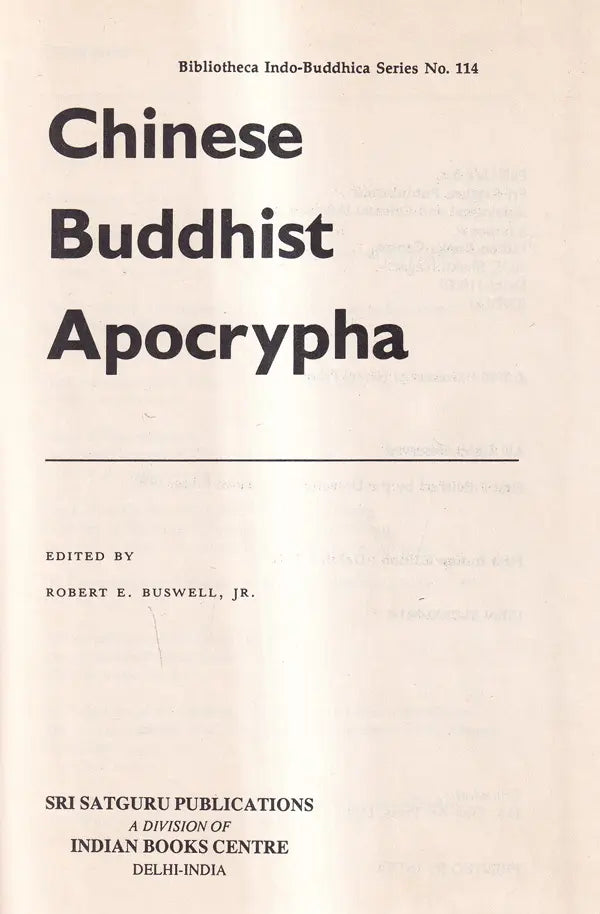 Chinese Buddhist Apocrypha - Retail Maharaj