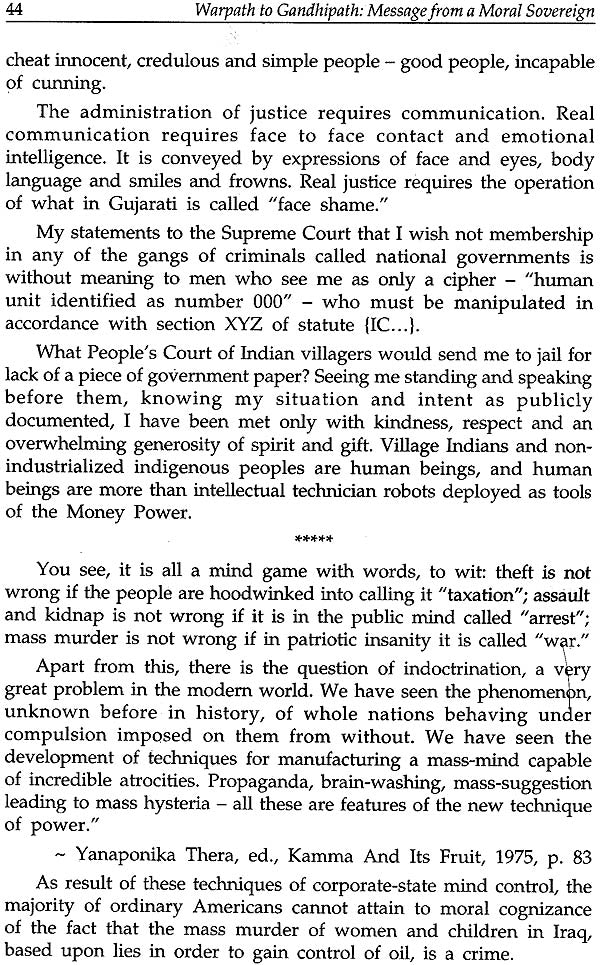 Warpath to Gandhipath (Message from a Moral Sovereign) - Retail Maharaj