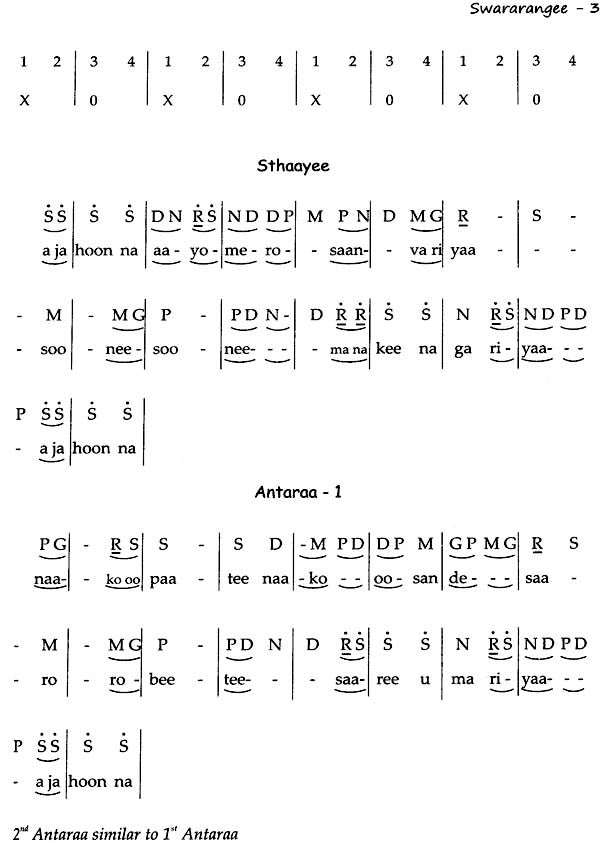Swararangee (Compositions in North Indian Semi-Classical and Light Music Thumri, Daadraa, Ghazal, Bhaktigeet and Marathi Ghazal, Bhaktigeet with Notation and CD) - Retail Maharaj