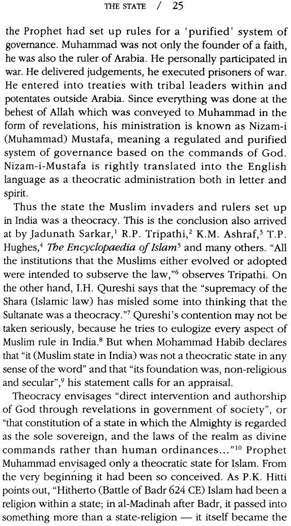 Theory and Practice of Muslim State in India - Retail Maharaj