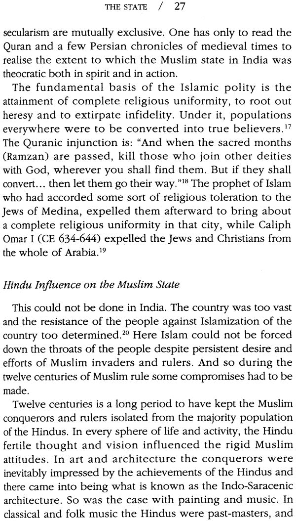 Theory and Practice of Muslim State in India - Retail Maharaj