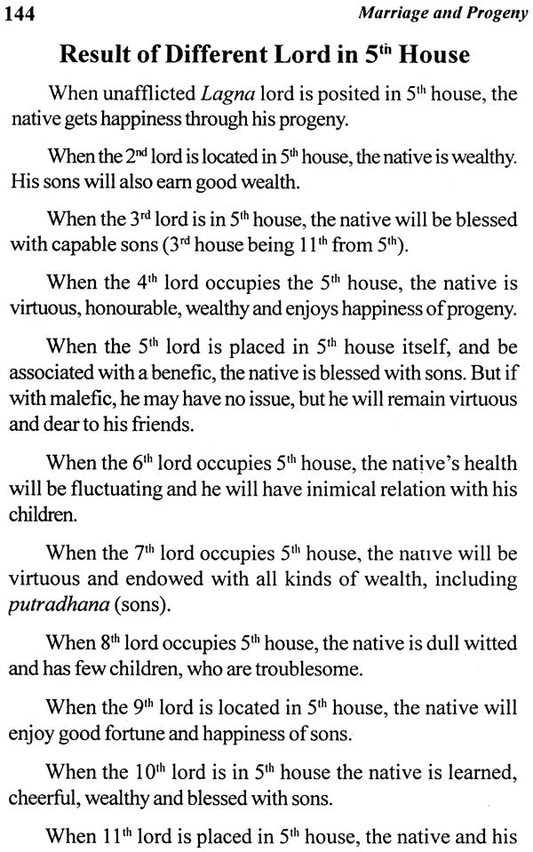 Marriage and Progeny (An Astrological Analysis) - Retail Maharaj