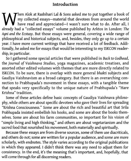 Bhakti Yoga and The Hare Krishna Movement (A Collection of Essays) - Retail Maharaj