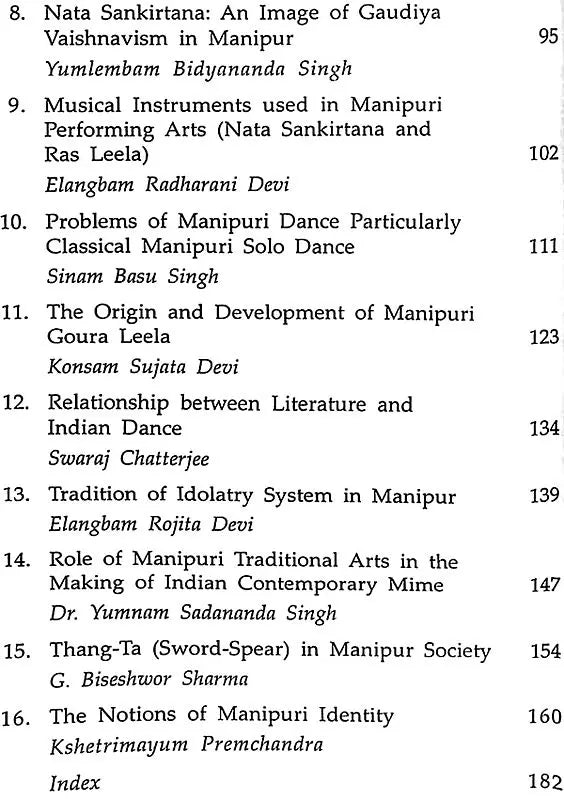 Manipuri Dance and Culture An Anthology - Retail Maharaj