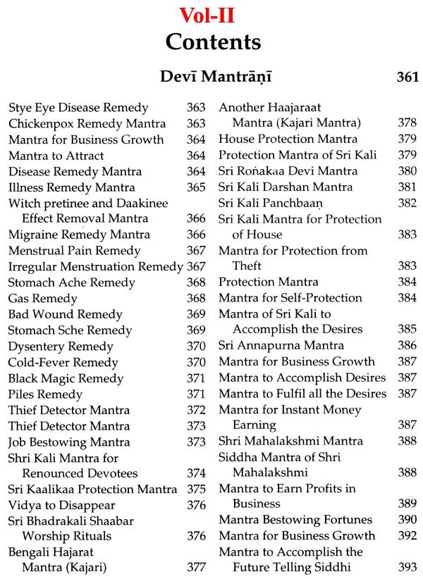 Encyclopaedia of Sabara Mantra -The Collection of Rare Sabara Mantra of Various Deities to Accomplish Variegated Spiritual and Worldly Desires along with Tantrika Herbal Glossary (Set of 2 Volumes) - Retail Maharaj