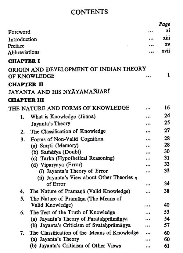 Indian Theory of Knowledge (Based Upon Jayanta's Nyayamanjari) - Retail Maharaj