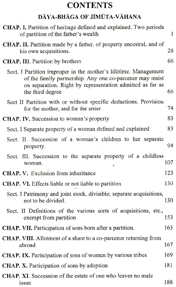 Daya Bhaga and Mitaksara (Two Treatises on the Hindu Law of Inheritance) - Retail Maharaj
