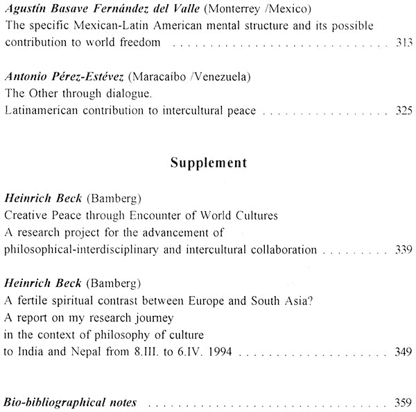 Creative Peace Through Encounter of World Cultures: In Commission of the Hanns Seidel Foundation (Sri Garib Dass Oriental Series) - Retail Maharaj