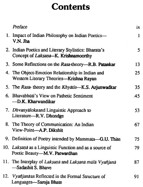 Glimpses of Ancient Indian Poetics (FROM BHARATA TO JAGANNATHA) - Retail Maharaj