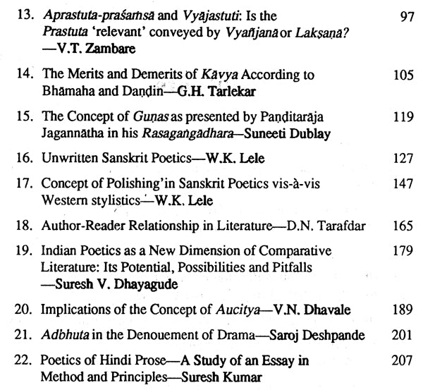 Glimpses of Ancient Indian Poetics (FROM BHARATA TO JAGANNATHA) - Retail Maharaj