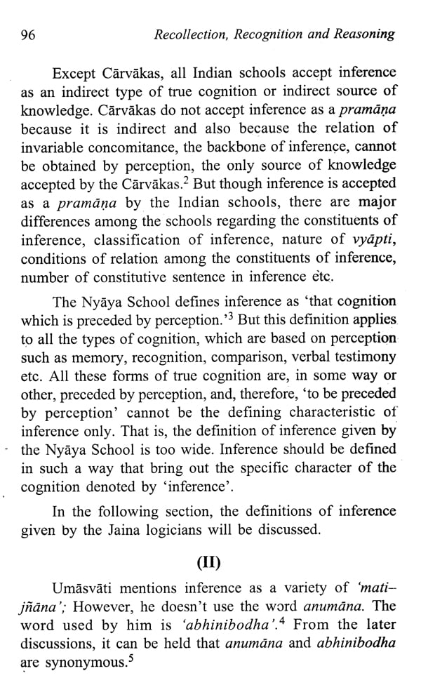 Recollection, Recognition and Reasoning: A Study in The Jaina Theory of Paroksa Pramana - Retail Maharaj