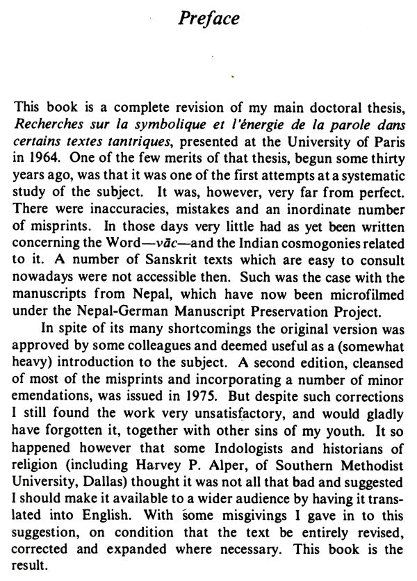 Vac: The Concept of the Word in Selected Hindu Tantras: No. 155 (Sri Garib Dass Oriental S.) - Retail Maharaj