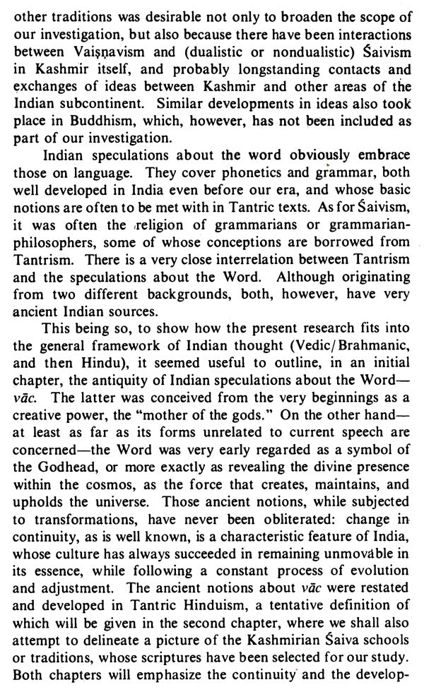 Vac: The Concept of the Word in Selected Hindu Tantras: No. 155 (Sri Garib Dass Oriental S.) - Retail Maharaj