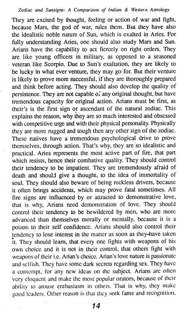 Zodiac and Sunsigns- A Comparison of Indian & Western Astrology (An Old and Rare Book)