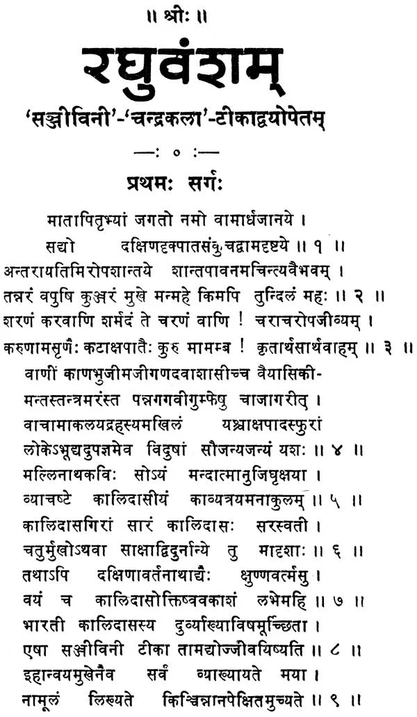 रघुवंशम्: Raghuvansham of Kalidasa (संस्कृत एवम् हिन्दी अनुवाद) - Retail Maharaj