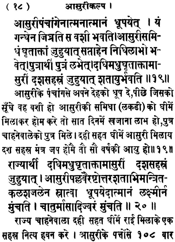 Asurikalpa of the Atharvaveda - Retail Maharaj