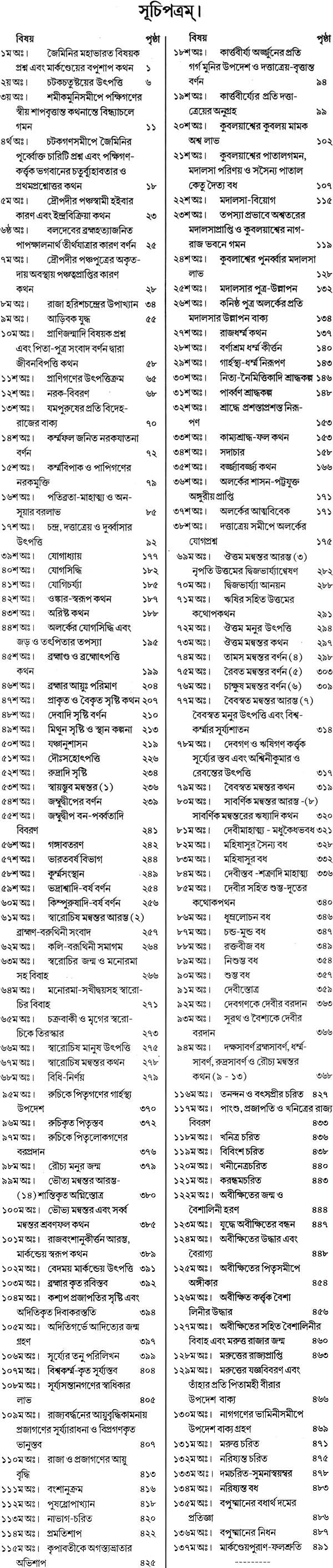 Markandeya Purana in Bengali - Retail Maharaj
