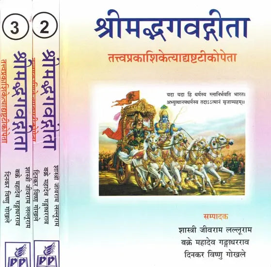Shrimad Bhagvad-Gita With Eight Commentaries (Set of 3 Volumes) - Retail Maharaj