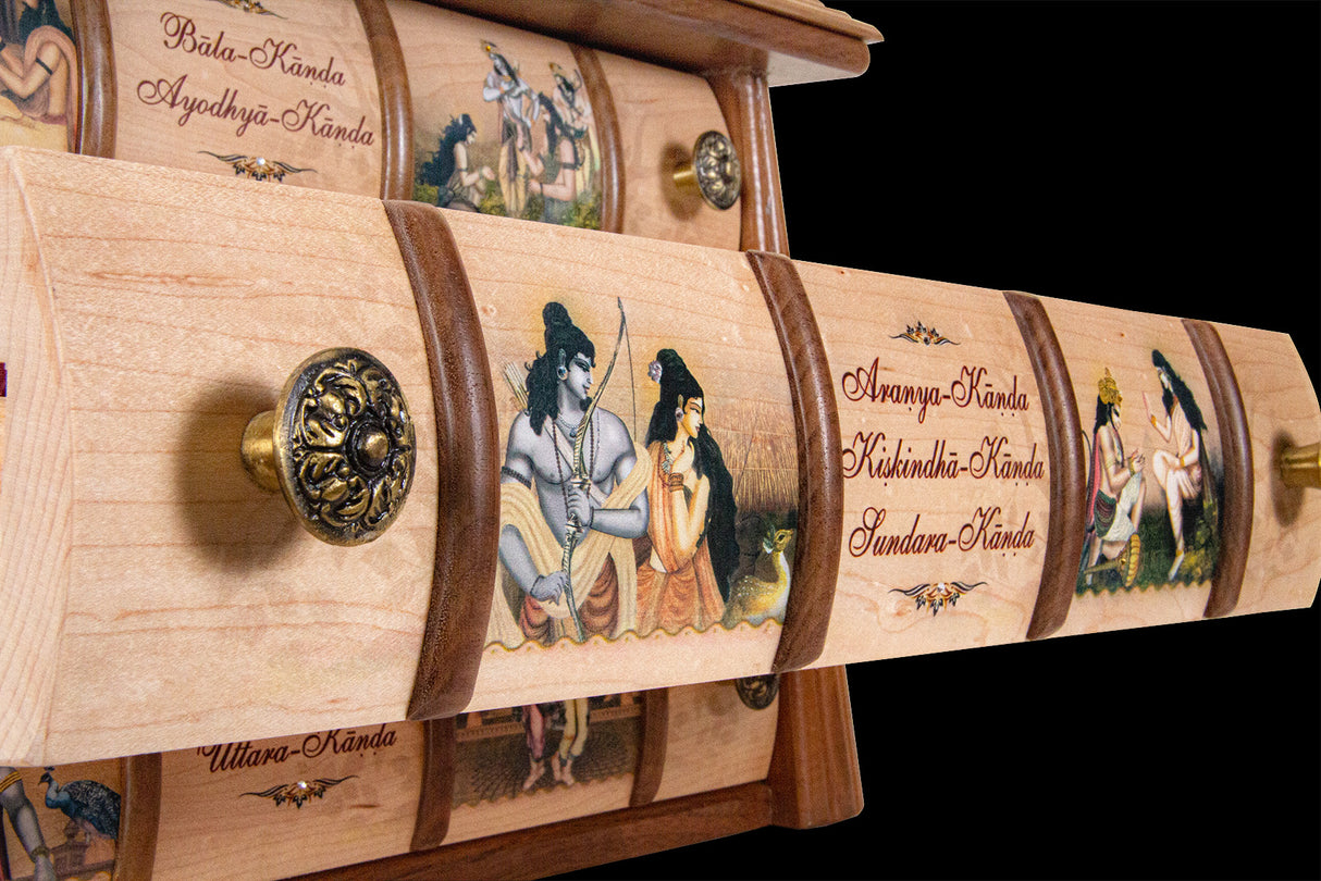 Valmiki’s Ramayana 3-Volume Book Set With Wooden Hut - Retail Maharaj