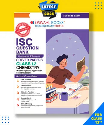Oswaal ISC Question Bank Chapter-wise Topic-wise Class 12 Chemistry - Retail Maharaj