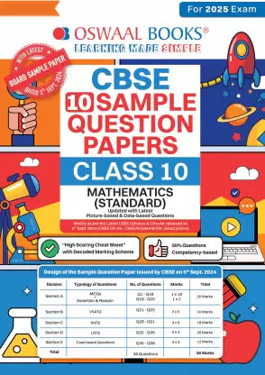 Oswaal Cbse Sample Question Papers Class 10 Mathematics Standard Book - Retail Maharaj