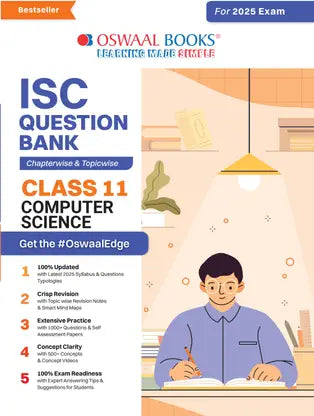 Oswaal ISC Question Bank Class 11 Computer Science | Chapterwise | Topicwise | Solved Papers | For 2025 Exams - Retail Maharaj