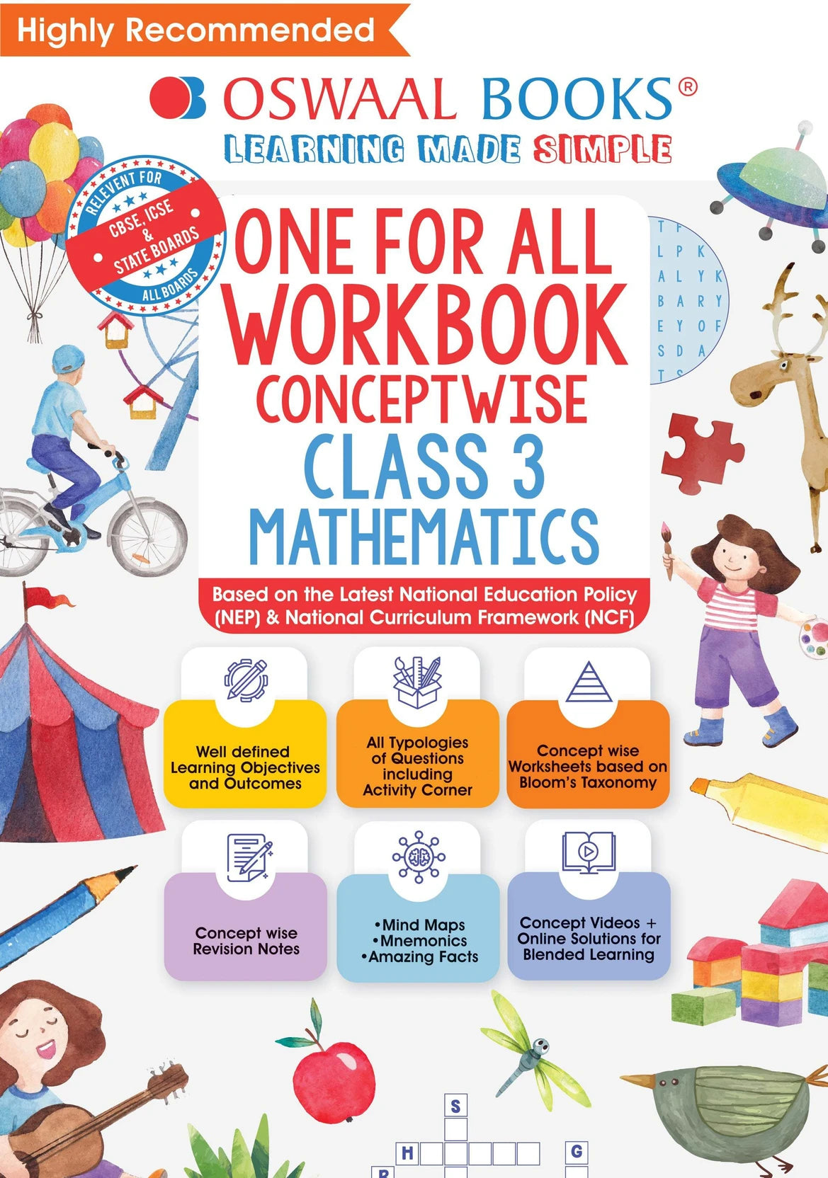 Oswaal One For All Workbook, Class 3, Mathematics - Retail Maharaj