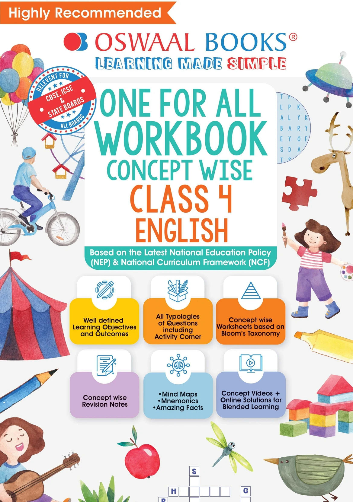 Oswaal One for All Workbook, Class-4, English - Retail Maharaj